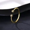 S925 Sterling Silber Ring European Vintage Open Ring plattiert 18 Karat Gold Zirkon Designer Ring Mode Frauen High -End Ring Schmuck Valentinstag Muttertag Geschenk SPC