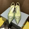 2023 Rhinestone Pumps أحذية مسائية أحذية النعال على Slingback 5.5cm كعب Sandal Shiletto Cheeled Shole Shoe for Women Shoes