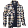 Camisas casuais masculinas Men Jackets Plaid Jacket