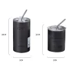 12oz /20oz Coffee Cups With Straw Lid Tumbler Double Wall Stainless Steel Insulated Beer Drinking Cup new