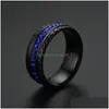 Cluster Rings Blue Diamond Ring Black Tire Designer Jewelry Женщины свадебные обручальные мод