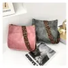 Women Leopard Guitar Strap Shoulder Tote Påsar Vintage Crossbody Purse Soft Vegan Leather Rainbow Handbag Big Bucket Bag268R286D