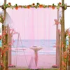 Dekoracja imprezy 2 panele Tiul Wedding Arch Draping Fabric 150x215 cm Sheer Trail Drapes na urodziny Po