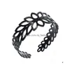 Hoofdbanden Hollow Hair Bands Plastic Zwart Kleur Hoofdband Bezel brede grootte Tulband Vrouwen Haarbanden Girls Accessoires Hoofdkleding Hoop Drop Dhawr