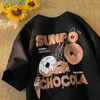 Donut Mens T Shirt Marka Letnia moda kreatywna kreskówka Kreskówki z krótkim rękawem dla mężczyzn i kobiet Ins Lazy wiatr luźne luźne wszechstronne ubrania