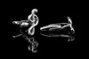 Boutons de manchette C-MAN Hot Treble Clef CufflInks Mode Conception en gros et au détail Notes de musique en argent Boutons de manchette pour hommes G220525