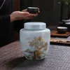 Storage Bottles Creative Ceramic Tank Landscape Plant Sealed Tea Home Large-capacity Candy Coffee Beans Pu'er Bottle