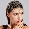 Andere mode -accessoires Delicate bruidshoofdband Rhinestone Hair Hap Tassel hoofdketen Holle water druppel kristallen haarketen voor trouwfeestjes headpie J230525