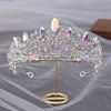 Другие модные аксессуары Diezi Элегантная принцесса ab crystal tiara crown для свадебных девушек роскошная свадебная королева фиолетовой аксессуары для волос.