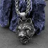 Pendant Necklaces Vintage Viking Odin Wolf Necklace Stainless Steel Men's Hip Hop Nordic Animal Fashion Amulet Jewelry Wholesale