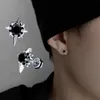 2022 neue Trend Schwarz Zirkon Stern Stud Ohrringe für Männer Frauen Schwarz Paar Persönlichkeit Hip-hop Ohrringe Party Zubehör schmuck