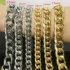 Chains 12/15/17mm Wide Mens Necklace High Quality 316L Stainless Steel Curb Cuban Link Chain Jewelry Gift 7-40inch