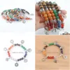 Minchadas 7 chakras reiki gem stone stone strand bracelete jóias ioga meditação para mulheres k3283 entrega de gotas de pulseiras dhefh