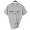 2023 Mens T Milano Shirt Designer Marque Femmes Lettres De Mode D'été Imprimer Y2k T-shirt Dames À Manches Courtes De Luxe Tees Vêtements Lâche Pur Coton Soft Tops