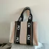 Diseñadores de bolsas de moda Totas de madera bolsas de compras bolsos de hombro de marca de lujo Bolsos de lona de alta calidad Versátil