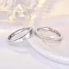 Classic Imitation Diamond Wedding Rings Set for Women and Men Designer Jewelry Adjustable Ring Gift Couple Rings