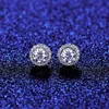 Boucles d'oreilles plaquées or blanc 18 carats Best Friends pour femmes, gros diamant, Zircon blanc, nouvelle collection 2023