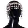 Autres accessoires de mode Stonefans Square Crystal Hair Chain Flapper Cap Accessoires de mariée Coiffure de mariage Strass Front Head Band Party Je J230525