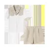 Tute da donna Camicia Pantaloncini Due pezzi Moda Donna Coreano Set completo 2023 Summer Textured Slim Contrast Colour Patchwork Maniche corte