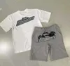 Felpe con cappuccio T-shirt manica corta estiva Pantaloncini uomo Tuta Trapstar Designer Tshirt Felpa Hip Hop americana Pantaloni in cotone Set Oversize La nuova moda 74ess