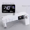 Badkamer douchesets witte digitale piano badkamer doucheset van 12 inch regenval douchekop messing badkamer kranen led witte thermostatische doucheset g230525