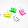 Keychain For Women Men Fun Mini Poker Key Chain Creative Bag Pendant Car Key Ring Accessories Friend Outdoor Entertainment Tools