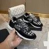 10A 2023 designer lyxskor män kvinnor reflekterande sneakers äkta läder sneakers party sammet kalvskinn blandad fiber casual sko 35-46