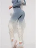 Conjuntos ativos mulheres conjunto de ioga com leggings sem costura de manga longa colheita de sutiã esportivo com calças de elevador de quadril vestido de ginástica