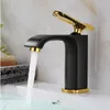 Bathroom Sink Faucets Vidric Wholesale Brass Modern Style Design Gold /Chrome/ Black Single Handle Hole Vessel Basin Faucet Tube