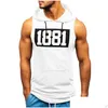 Men'S Tank Tops Mens Brand Gyms Clothing Bodybuilding Hooded Top Cotton Sleeveless Vest Sweatshirt Fitness Workout Sportswear Male D Dhorc