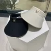 Luxury Designer Sun visor hat for women's new minimalist classic top less hat with high-quality neutral sun protection available in two colors