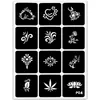 Andra permanenta makeupförsörjning Henna Tattoo Cartoon Stencil Air Brush Stencils Airbrush Sticker Kit Adhesive Body Art Herbruikbare 230907