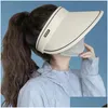 Visières Été Pliable Soleil Chapeaux Femmes Visière Caps Large Large Bord Plage Réglable Protection Uv Baseball Sunhat Drop Delivery Fashi Dhkn4