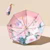 Parapluies Mini femmes Double poche parasol affaires pliant Compact Parasol petit Anti UV Protection paraguay coupe-vent