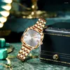 Relógios de ouro Rose Gold Women Women Relógios 2023 Praça Lady Welt Watch for Female Relógio Aço Inoxless Relogio Feminino