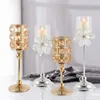 Candle Holders Gold Metal Pillar Centerpieces Table Mantel Fireplace Decor Candlestick Nordic Home