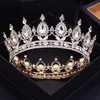 Andra modetillbehör Crystal Crown Tiara Bridal Hair Accessories Rhinestone Crystal Round Crown Hair Jewelry for Women Queen Party Crown Tiaras GI J0525