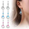 Stud Earrings Beach Star Mythology Moon Water Drop Thin Dangle Elegant Rhinestone Copper For