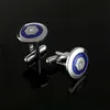 Cuff Links Novo estilo simples Botão de camisa retangular preta masculina Prazada de prata masculina G220525