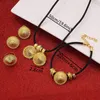 Necklace Earrings Set Ethiopian Gold Color Eritrean Women Engagement Bride Wedding Habesha Luxury