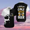 Camisas casuais masculinas cerveja fresca com palmeiras de espuma camisa havaiana 3D Men para mulheres Tee Hip Hop