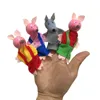 Marionette da dito Animali Bambole Famiglia Cartone animato educativo Sirena Marionette ripiene a mano Teatro Peluche Giocattoli per bambini Regali per bambini