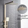 Zestawy prysznicowe łazienki System kolumn prysznicowych w łazience Pełne opady deszczu Zestaw prysznicowy 3 sposoby kranu łazienki reakcja mikser kątowa do kąpieli G230525