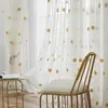 Curtain Simple Versatile Embroidered Tulle Curtains For Living Dining Room Bedroom Balcony Small Fresh Cotton Window Screen Custom