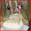 Festivo suprimentos piratas bolo de festa esmaga o trapo de pano feito em garands para toppers com nomes de arame personalizados