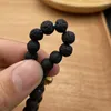 Bangle Standard Mature Men Bracelet Fashion Natural Volcanic Lava Stone Beaded Leopard Head Bracelets Religious Pray Meditation Jewelry