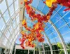 Wandleuchte Italien Blume Gelb mundgeblasene Glaskunstplatten hängende Dekoration