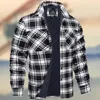 Camisas casuais masculinas Men Jackets Plaid Jacket