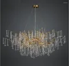 Kroonluchters vertakken kristal kroonluchter huisdecoratie woonkamer verlichting gouden luxe aanpasbare engineering lamp 110v220v