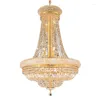 Chandeliers Lighting French Empire Gold Crystal Chandelier Chrome Modern Light